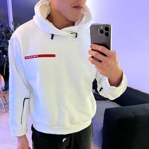 beautiful white PRADA hoodie/sweater